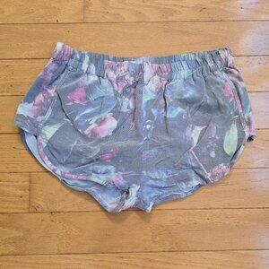Obey | whimsy pastel floral sporty running shorts | WMS S